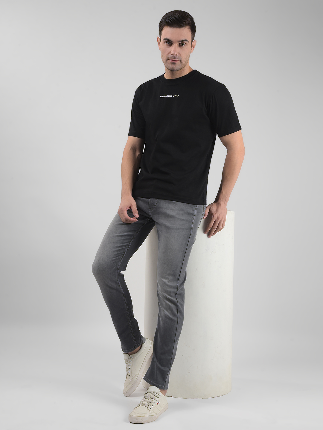 Numero Uno Men Solid GREY Jeans